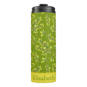 Garrafa Térmica Tum térmico personalizado com padrão verde Blackth