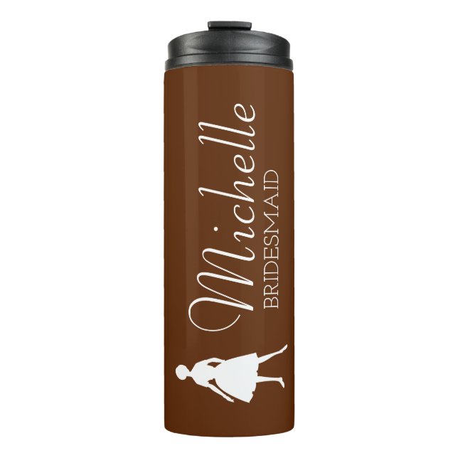 Garrafa Térmica Tumba Térmica Personalizada Bridesmaid Blush Rosa (Frente)