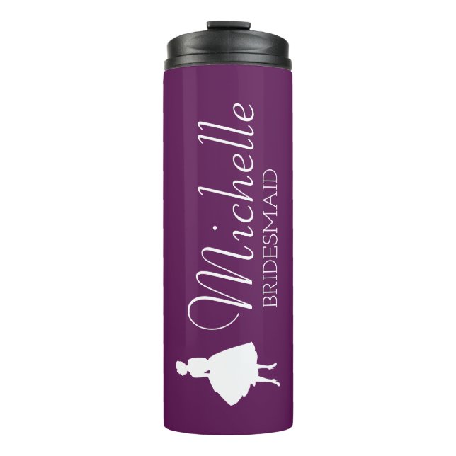 Garrafa Térmica Tumba Térmica Personalizada Bridesmaid Blush Rosa (Frente)