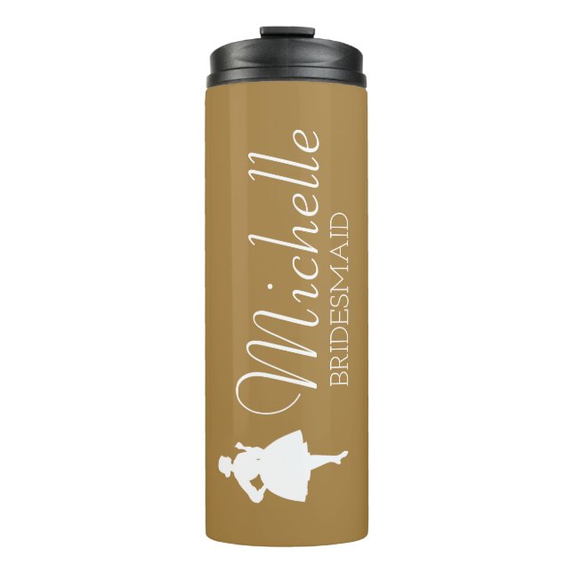 Garrafa Térmica Tumba Térmica Personalizada Bridesmaid Blush Rosa (Frente)