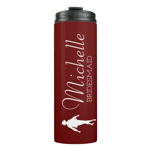 Garrafa Térmica Tumba Térmica Personalizada Bridesmaid Blush Rosa (Frente)