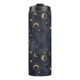 Garrafa Térmica Tumbido térmico padrão do céu abstrato à noite Cel