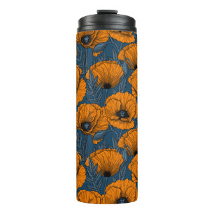 Garrafa Térmica Tumblador térmico de papoila-laranja