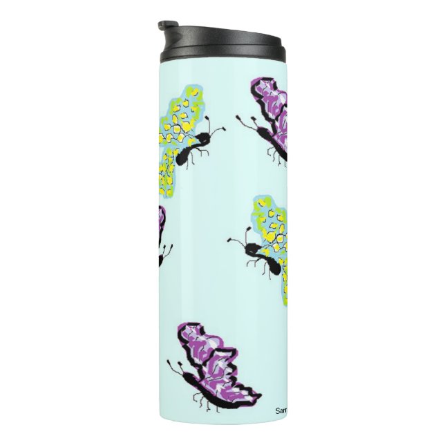 Garrafa Térmica Tumbler: Borboletas (Rotação à direita)