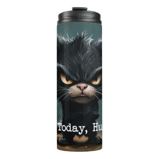 Garrafa Térmica Tumbler com design de gato engraçado