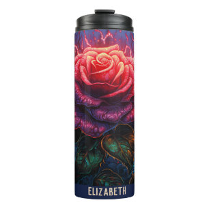 Garrafa Térmica Tumbler corporativo de chá rosa vermelha
