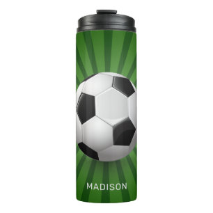 Garrafa Térmica Tumbler da Bola de Futebol de nome personalizado