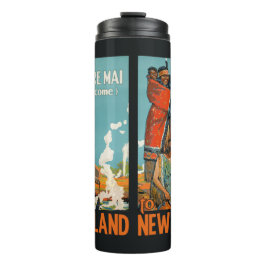 Garrafa Térmica Tumbler da viagens vintage da Nova Zelândia