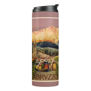 Garrafa Térmica Tumbler das viagens vintage de Abrvzzo Italia