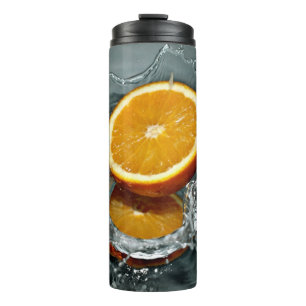Garrafa Térmica Tumbler de abertura laranja