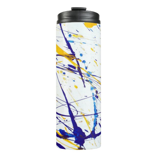 Garrafa Térmica Tumbler de abstrato Paint Splatter (Frente)