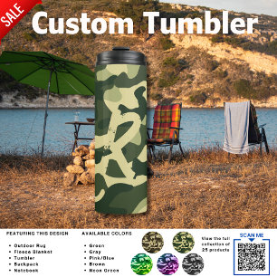 Garrafa Térmica Tumbler de acampamento ADD Crianças de Camuflage