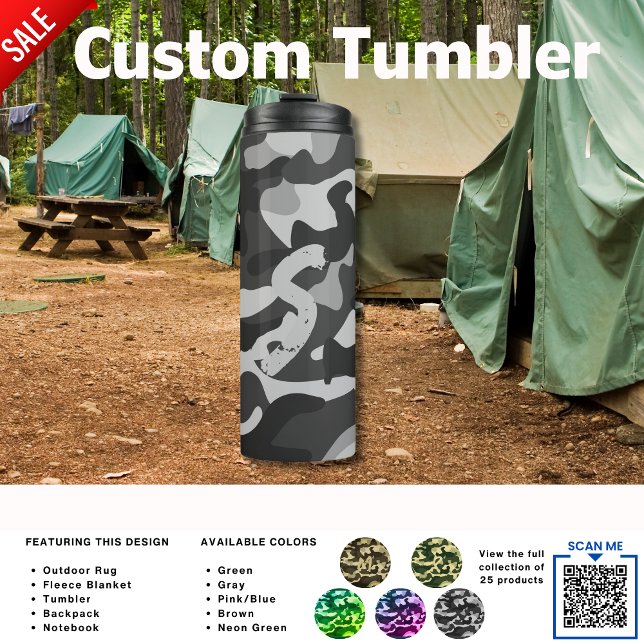 Garrafa Térmica Tumbler de acampamento | ADD Crianças de Camuflage (Criador carregado)