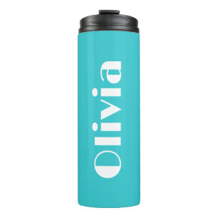 Garrafa Térmica Tumbler de Água Brilhante Com Nome   Editável