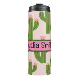 Garrafa Térmica Tumbler de bebida de cacto fofo personalizado