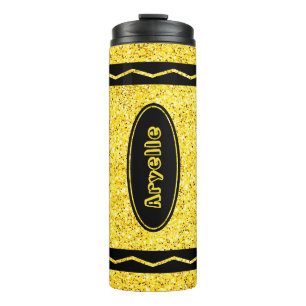 Garrafa Térmica Tumbler de bebida personalizada de nome brilhante