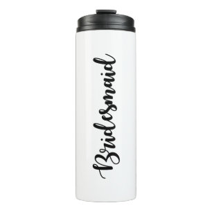 Garrafa Térmica Tumbler de Botão de Bebida Bridesmaid do Script
