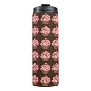 Garrafa Térmica Tumbler de café de Cupcakes rosa