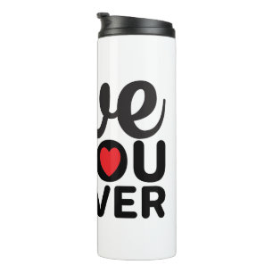 Garrafa Térmica Tumbler de dia de os namorados branco de tendência
