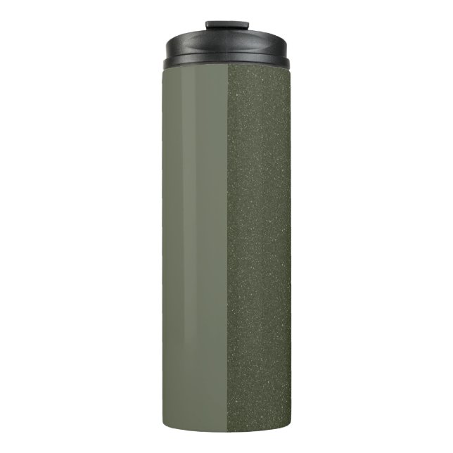 Garrafa Térmica Tumbler de Divisão Verde do Moss Personalizado (Frente)