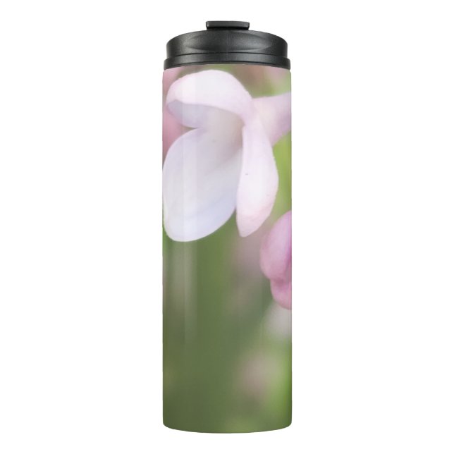 Garrafa Térmica Tumbler de Flores de Lilás (Frente)