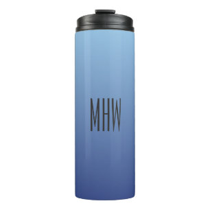Garrafa Térmica Tumbler de monograma personalizado de gradiente az