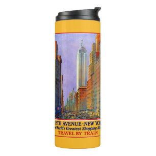 Garrafa Térmica Tumbler de New York EUA do vintage