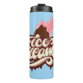 Garrafa Térmica Tumbler de nome e Sorvete de cor personalizado