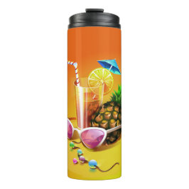 Garrafa Térmica Tumbler de nome personalizado de Drente Tropical