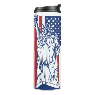 Garrafa Térmica Tumbler de nome personalizado do USA Liberty