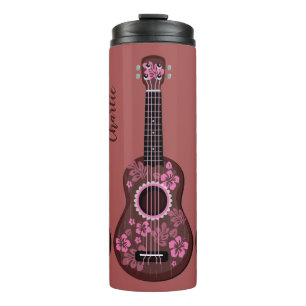 Garrafa Térmica Tumbler de nome personalizado Ukulele