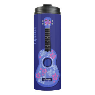 Garrafa Térmica Tumbler de nome personalizado Ukulele