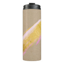 Tumbler de Pincel Rosa Dourado do Kraft Personaliz