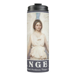 Garrafa Térmica Tumbler de texto personalizado da arte do Anjo de