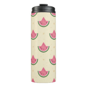 Garrafa Térmica Tumbler de Verão de Melancia Rosa, 16oz isolado