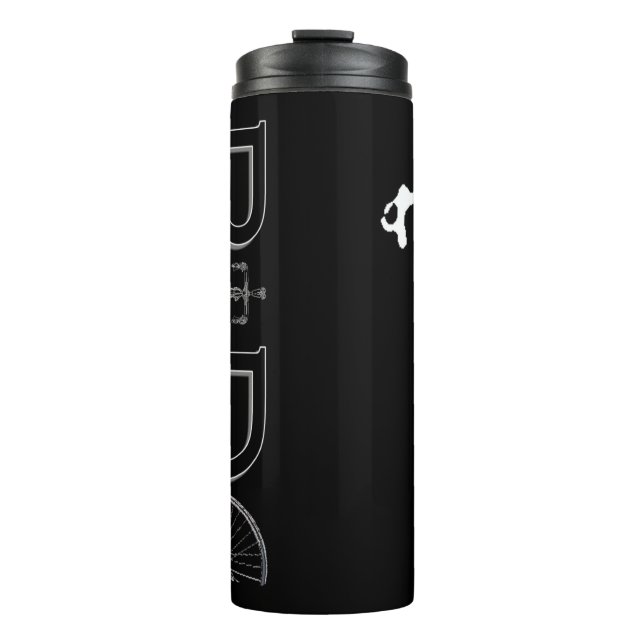 Garrafa Térmica Tumbler de Viagem inspiração cíclica (Frente)