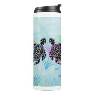 Garrafa Térmica Tumbler do fulgor da tartaruga de mar