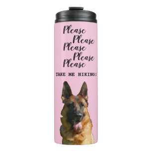 Garrafa Térmica Tumbler engraçado do Thermal do german shepherd