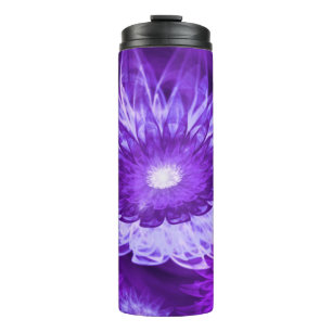 Garrafa Térmica Tumbler Fantasy Flores Roxo
