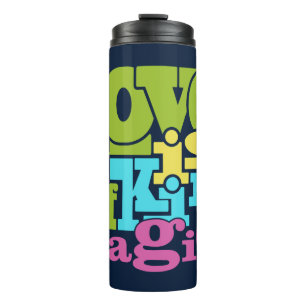 Garrafa Térmica Tumbler feito sob encomenda do monograma do amor