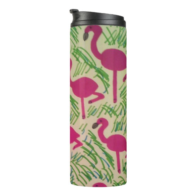 Garrafa Térmica Tumbler Flamingos Rosa (Rotação à direita)