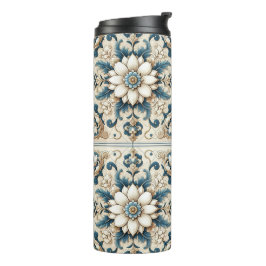 Garrafa Térmica Tumbler Floral Altamente Decorado
