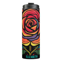 Garrafa Térmica Tumbler Floral de Flor Cugado