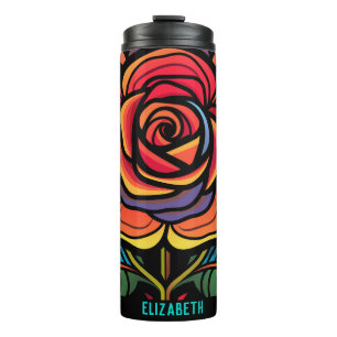 Garrafa Térmica Tumbler Floral de Flor Cugado