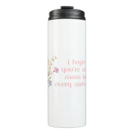 Garrafa Térmica Tumbler floral do Dia das Mães com citação