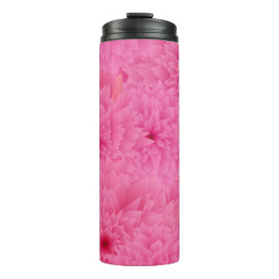 Garrafa Térmica Tumbler Floral Estilizado com Rosa de Arte