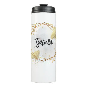 Garrafa Térmica Tumbler geométrico geométrico branco personalizado