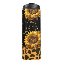 Tumbler Impresso de Girassol