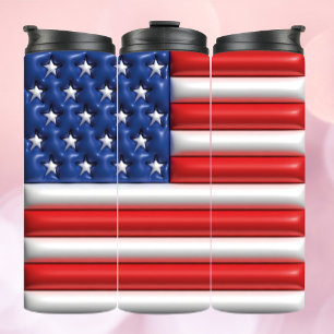 Garrafa Térmica Tumbler Inflado 3D - Design de Sinalizador America