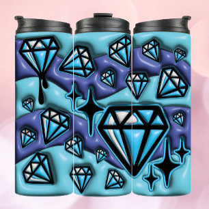 Garrafa Térmica Tumbler Inflado 3D Espumante - Elegância Diamante
